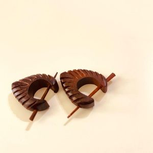 Wooden earrings, brand new, unique